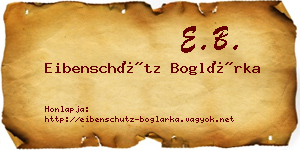 Eibenschütz Boglárka névjegykártya